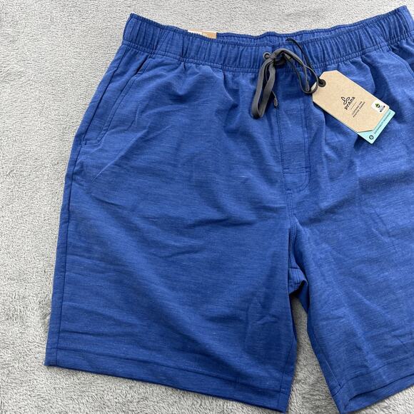 NEW Prana L Mens 8" Metric E-Waist Board Shorts‎ Blue Swim UPF50+ - Picture 3 of 13